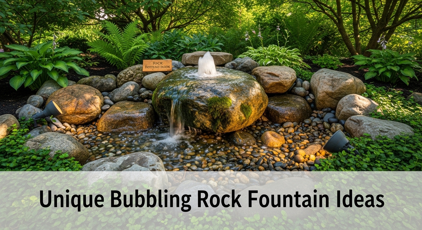 Unique Bubbling Rock Fountain Ideas