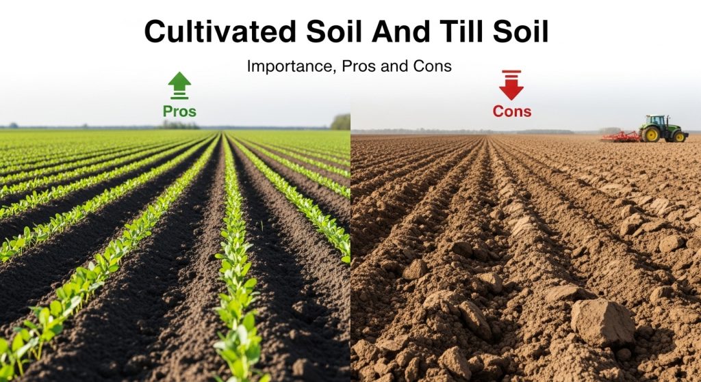 Cultivated Soil And Till Soil